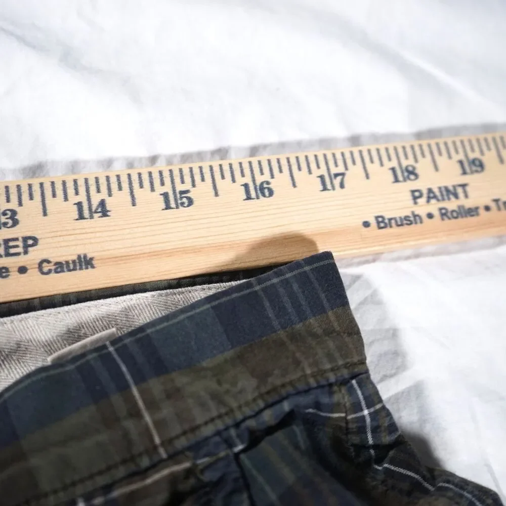 Banana Republic Plaid Shorts Green Blue Men's 31